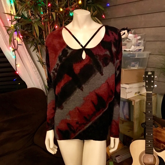 Rock & Republic Sweaters - Rock & Republic Vibrant Water Color Sweater Large
